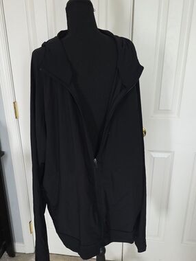 tek gear Black and Neon Yellow Logo Active Light weight jacket 3XL TALL